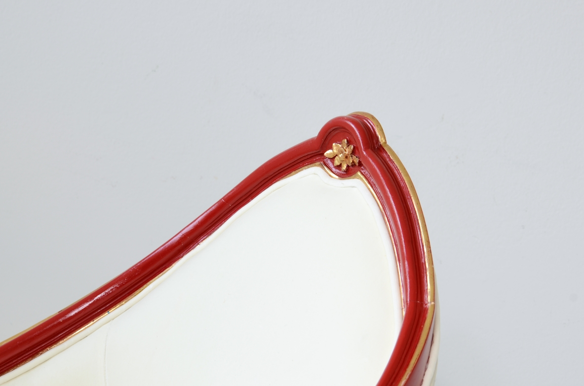 pair of lacquered and gilded wood tub chairs France, circa 1930.