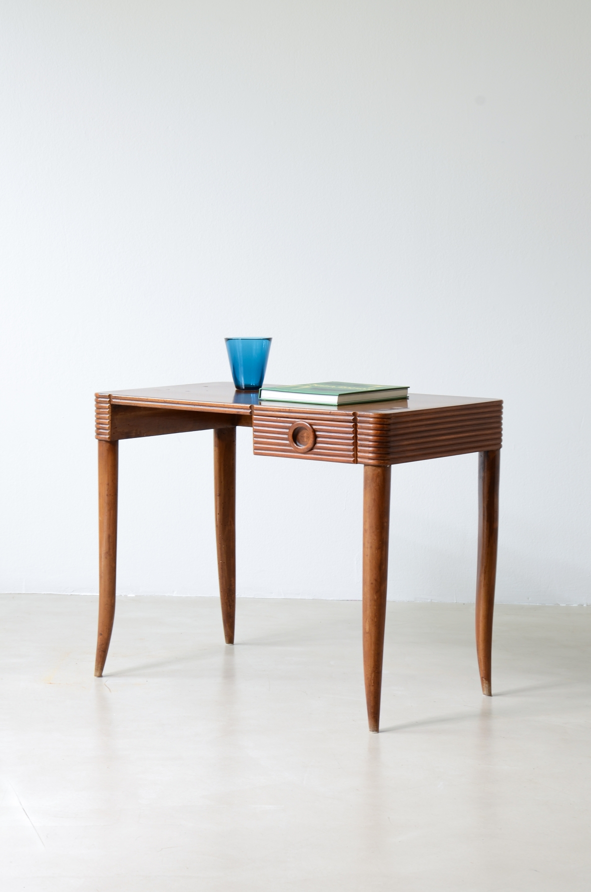 Paolo Buffa Small bedroom desk with sabre legs and a drawer 1935