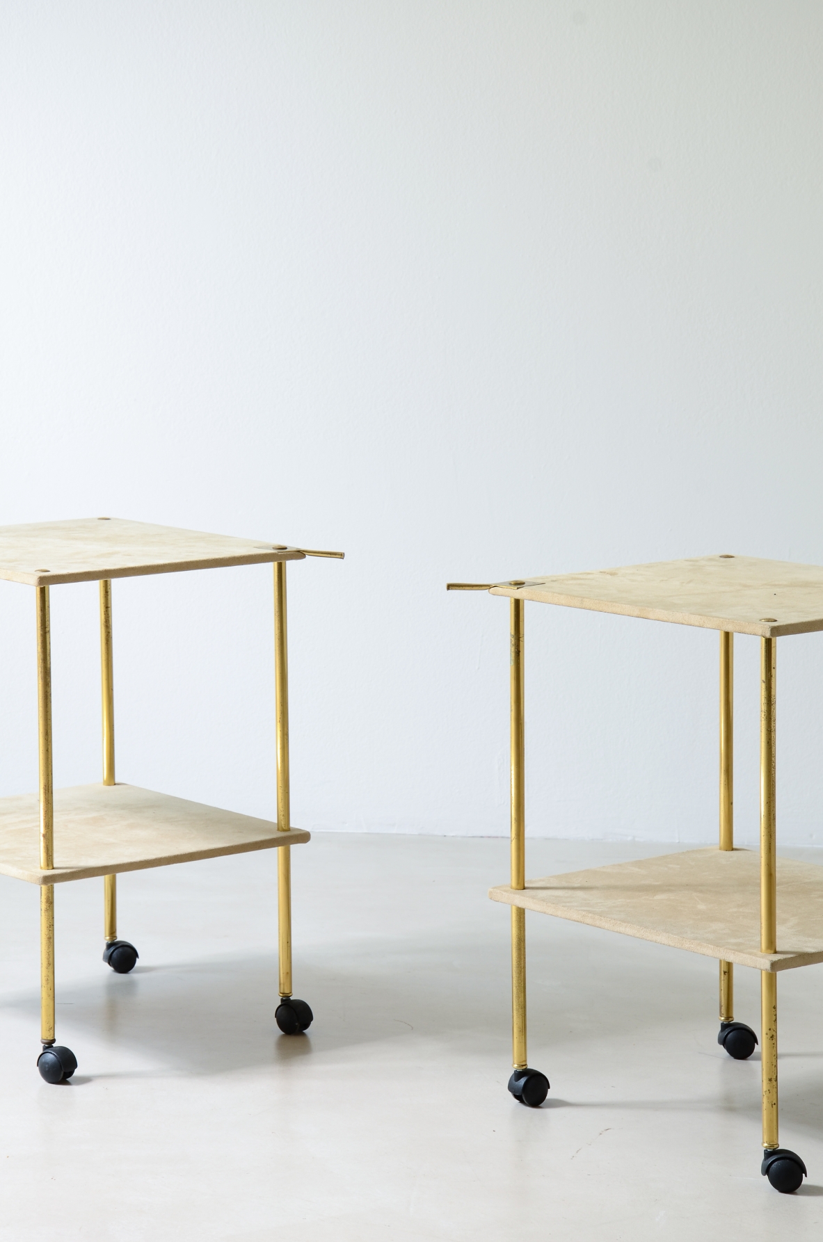 Ignazio Gardella/Luigi Caccia Dominioni  Pair of brass coffee tables, Azucena production