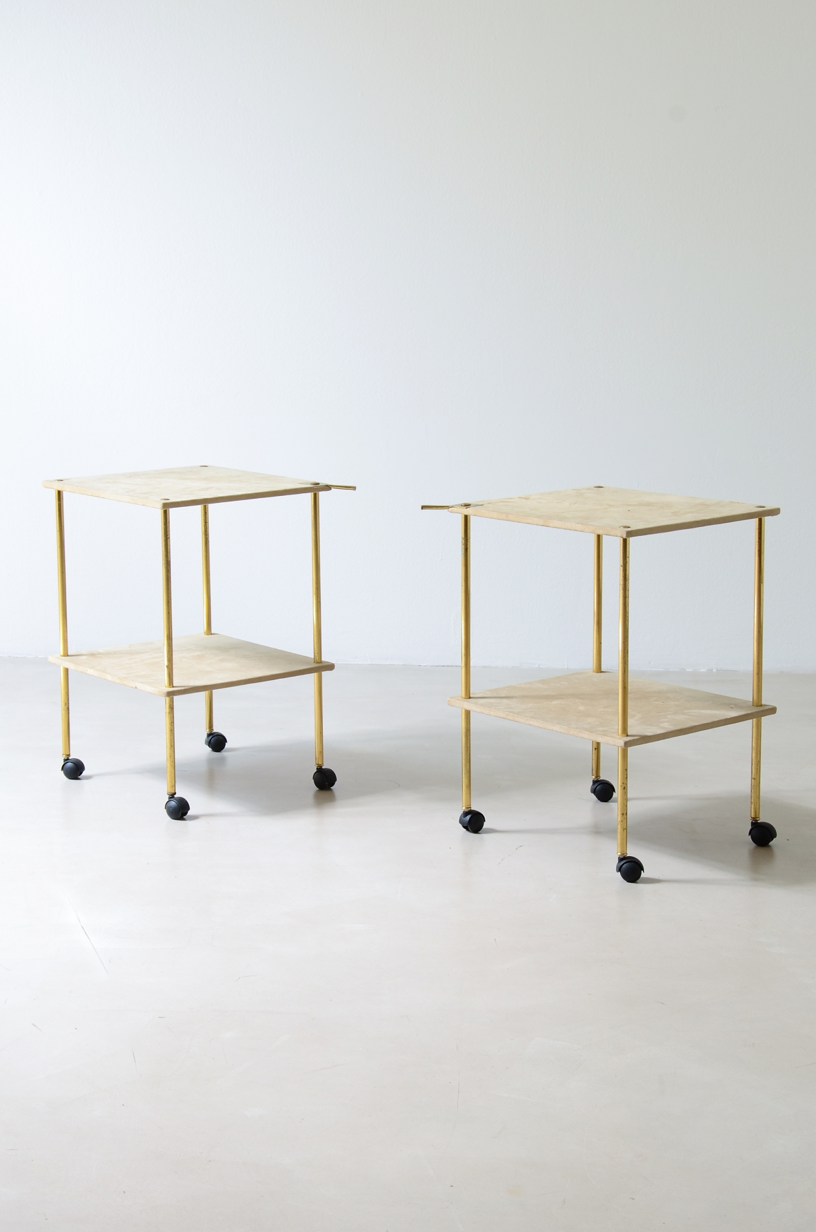 Ignazio Gardella/Luigi Caccia Dominioni  Pair of brass coffee tables, Azucena production