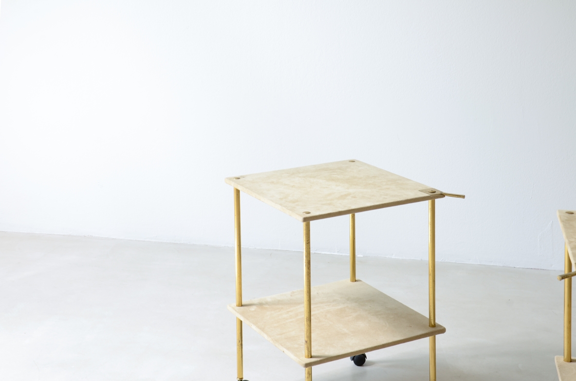 Ignazio Gardella/Luigi Caccia Dominioni  Pair of brass coffee tables, Azucena production