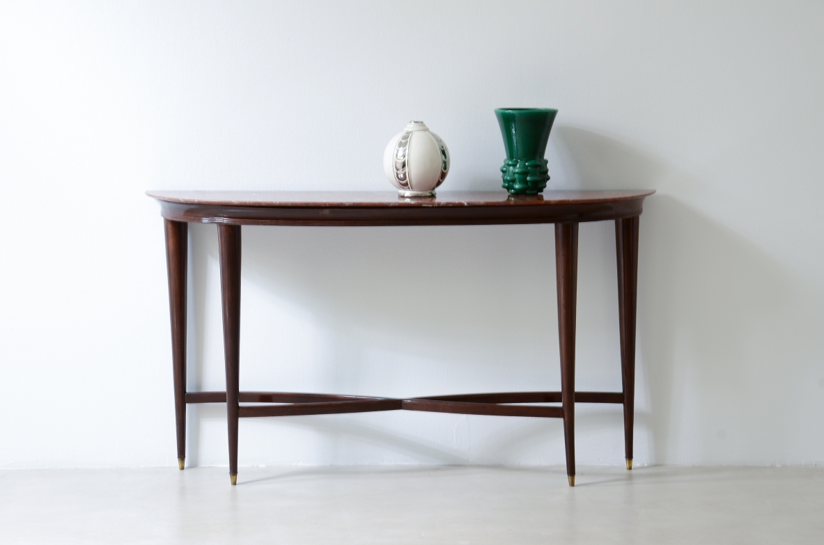 Paolo Buffa Elegant mahogany console table 1940