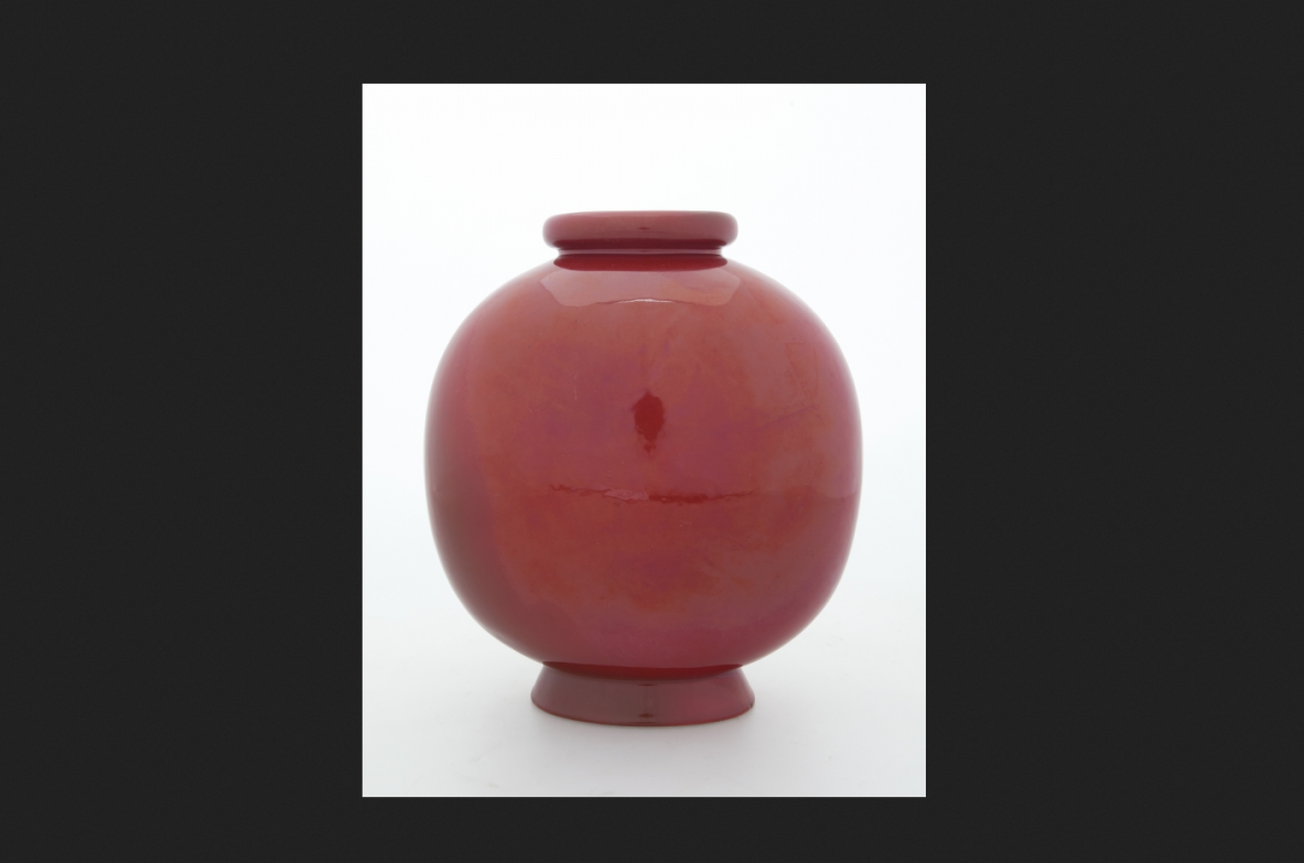 Richard Ginori vaso "Gran Rosso" anni 1930ca.