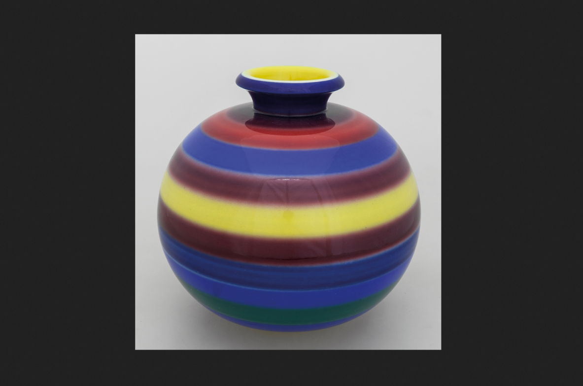Ceramica vintage vaso decorato Milano