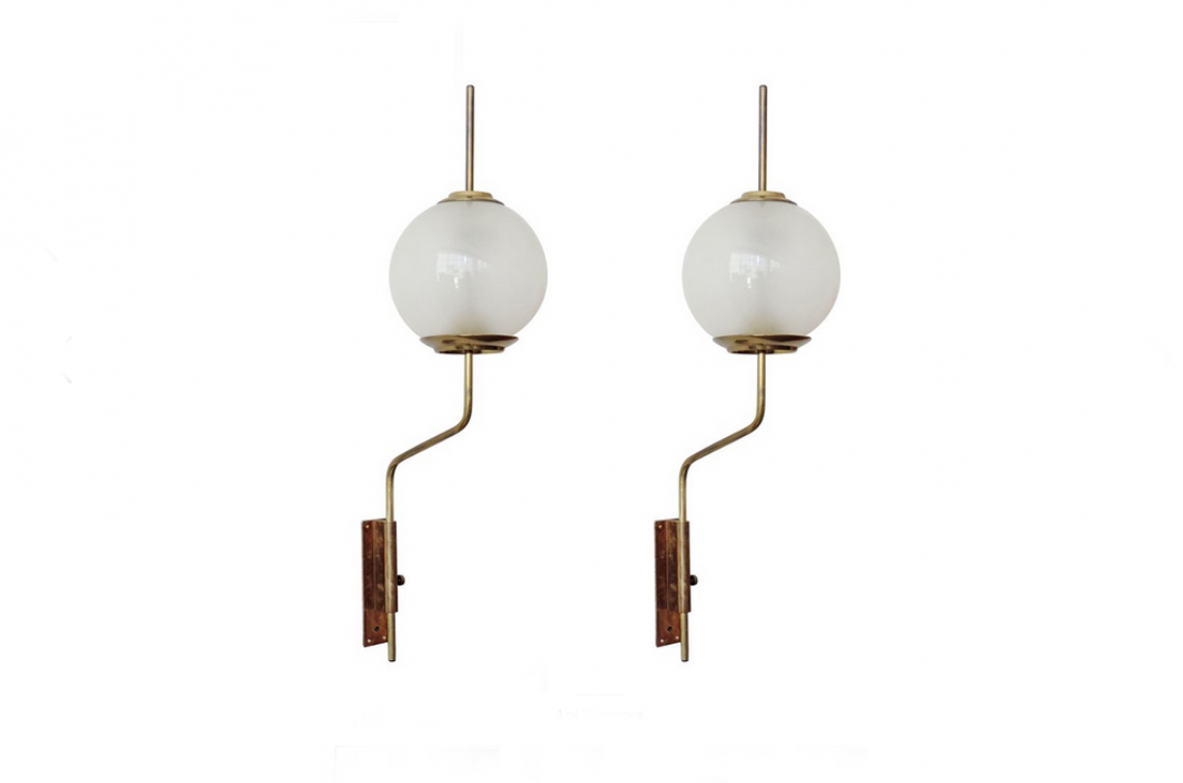 Luigi Caccia Dominioni, pair of 6 LP11 wall lights