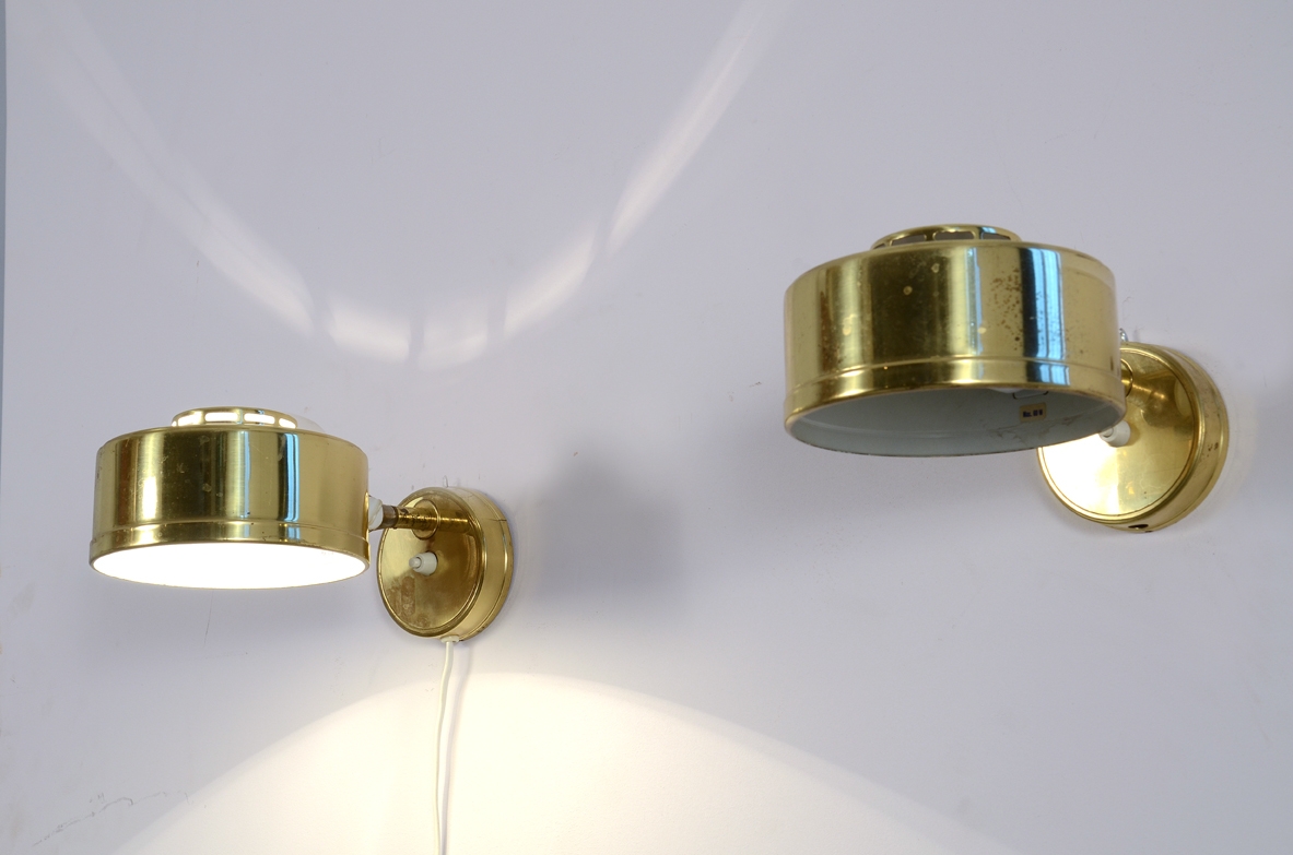 Pair of Swedesh 1960's sconces in brass