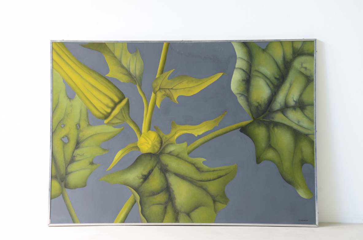 Franco Francini  Foglie verdi, olio su tela, 1978.